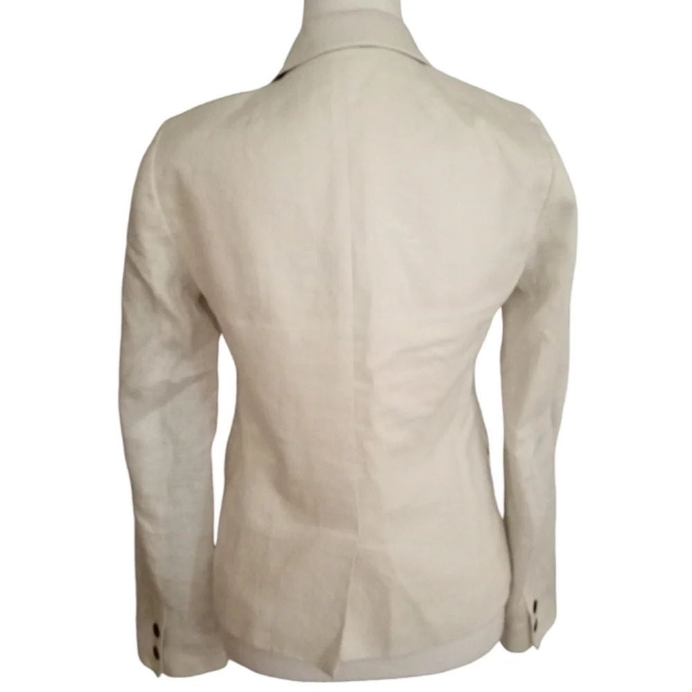 J. Crew Cream Color Structured Single Breasted Li… - image 5